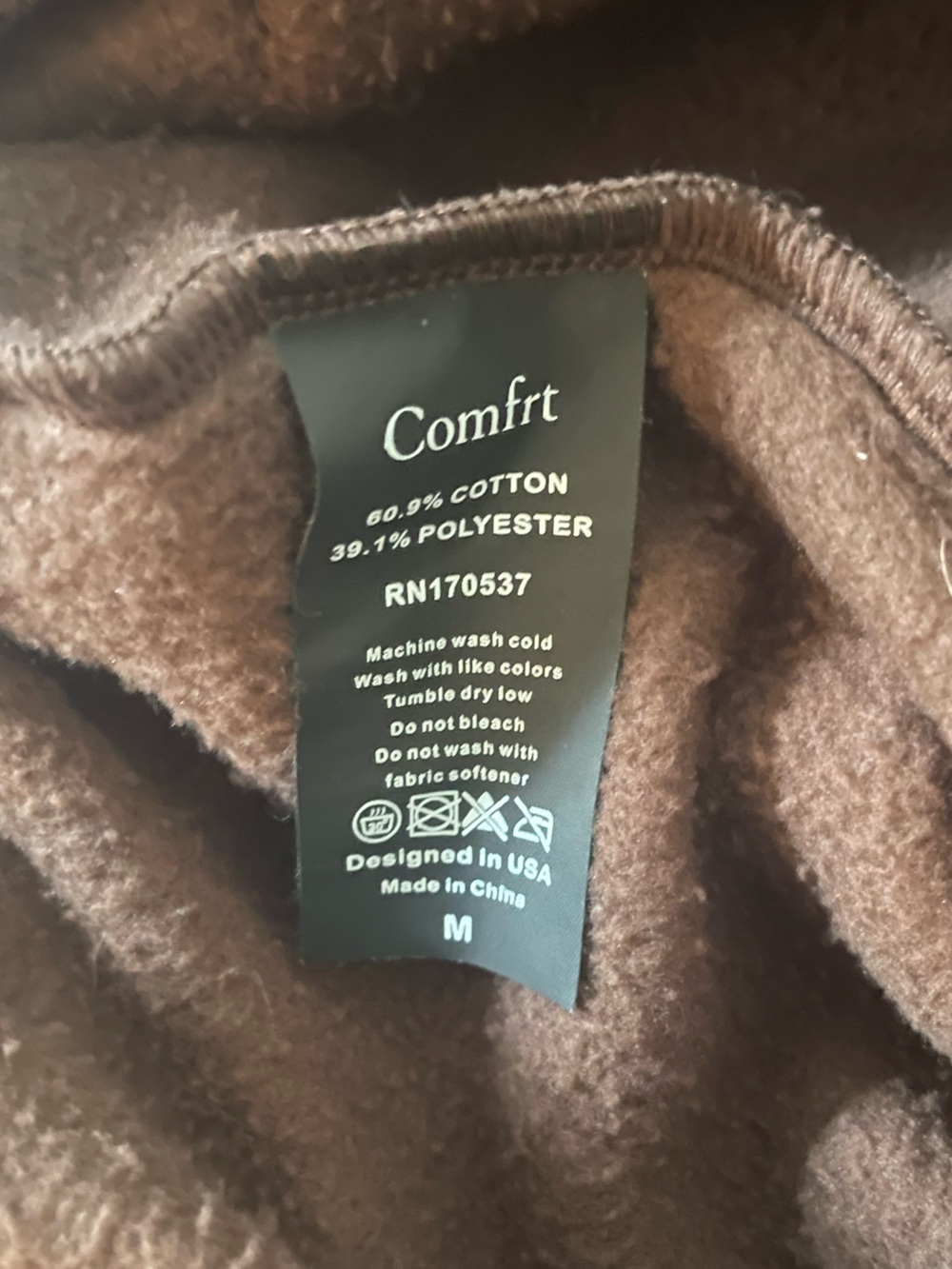 Comfrt Standard Sweatpants | Size M | Walnut dark brown | Thick joggers - Picture 12 of 12